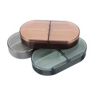 TOYZFRIENDY 3pcs Portable Dosette Pill Organizer with Compartments for Weekly Medication Management Small Plastic Travel Pill Container Reusable and Compact Holder for Travel Use