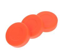 TOYZFRIENDY 3Pcs Professional Adjustable Hardness PVC Ice Hockey Balls Orange for Training Competition Roller Hockey Puck with Low Friction Smooth Surface for Indoor Outdoor Use