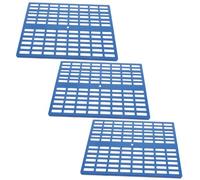 TOYZFRIENDY 3pcs Rabbit Floor Mat Cage Resting Pads for Small Animals Plastic Pet Foot Pads for Guinea Pig Chinchilla Rat Blue