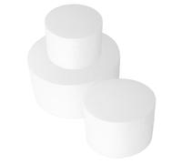 TOYZFRIENDY 3pcs round Foam Cake Models for Baking Practice, Easy-to-use Design with Precise Dimensions, White Foam Cake Photography Prop and Decorating Tool for Home and Professional Use