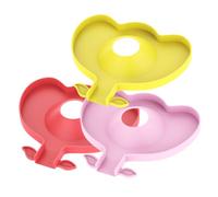 TOYZFRIENDY 3pcs Silicone Kitchen Sink Splashing Guard Mats in Pink, Red, and Yellow Drain Rack, Faucet Draining Mat for Under Sink Storage and Splash Protection