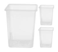 TOYZFRIENDY 3Pcs Small Transparent Habitat Boxes with Ventilation Practical Enclosures for Tarantulas Spiders and Reptiles and Wear-resistant Feed Bins for Pet Insect Breeding