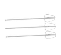 TOYZFRIENDY 3pcs Stainless Steel Kitchen Mixer Beaters Extended Shaft Handheld Electric Whisk Attachments Replacement Parts for Hand Blender and Drill Compatible with Deep Bowls