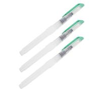TOYZFRIENDY 3pcs Watercolour Brush Pens with Soft Bristle Tips Refillable Water Colour Pens for Calligraphy and Painting Easy Control Water Reservoir for Precise Ink Flow Portable Green Art