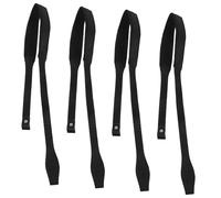 TOYZFRIENDY 4 Pair Adjustable Elastic Ski Pole Binding Straps with Quick-adjust Wrist Leash for Hiking Walking Sticks and Ski Gloves Black Unisex