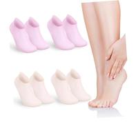 TOYZFRIENDY 4 Pairs Silicone Socks Overnight Woman Seamless Women Spa Socks Moisturizing Support Ladies Multipack Ankle Sleep Warm Silica Gel