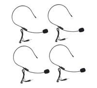 TOYZFRIENDY 4 Pcs Head-mounted Microphone Set for Voice Amplifier with Recording and Adjustable Microphone Arm for Speeches and Performances