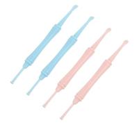 TOYZFRIENDY 4 pcs Multipurpose Ear Cleaner Kit Durable Spiral Ear Wax Removal Tools with Massage Tips and Comfortable Wax Extraction Random Color