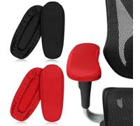 TOYZFRIENDY 4 Pcs Office Chair Armrest Covers Polyester Arm Caps with Zipper for Easy Installation Wear-resistant Desk and Wheelchair Arm Rest Protectors for Office Use