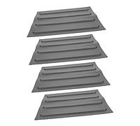 TOYZFRIENDY 4 Sheets Grey Rubber Blind Bricks Garden Floor Stickers Multifunctional Paving Tiles for Sidewalk Pathway Guide Smooth Surfaces