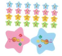 TOYZFRIENDY 40pcs Star Shaped Reward Tokens Plastic Positive Reinforcement Incentives for Students Classroom Behavior Motivation Bright Colors for Schools and Home Use