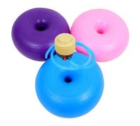 TOYZFRIENDY 44cm Inflatable Donut Pilates Yoga Ball Set with Pump 4pcs Balance Training Stability Exercise Balls and Adults Sensory Workout Fitness Equipment