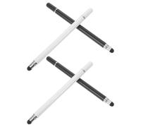 TOYZFRIENDY 4pcs 3-in-1 Stylus Pen Set for Touch Screen Tablets and Phones, Digital Tablet Pen and Phone Stylus for School, Office, and Home Use, White and Black Colors