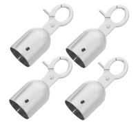 TOYZFRIENDY 4pcs Aluminum Alloy Rope End Stoppers with Small Snap Hooks Cord Lock Caps for Banister Rails and Hanging Ropes Stylish Safety Cord Ends for and Welcome Decor
