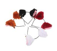 TOYZFRIENDY 4pcs Birthday Cosplay Hairband Headband Face Wash Hairband Cute Animal Ear Fox Ears Costume Christmas Animal Costume Fox for Women Party
