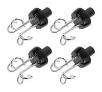 TOYZFRIENDY 4pcs Black Retractable Hook Set for Infusion Rack with 16mm Diameter, Removable Drip Bag Hangers for Hospital and Home Infusion Stand Accessories