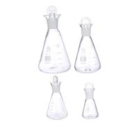 TOYZFRIENDY 4Pcs Borosilicate Glass Iodine Flasks Laboratory Experiment Glassware High Temperature Resistant Narrow Mouth Chemistry Supply
