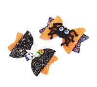 TOYZFRIENDY 4pcs Boys and Girls Bow Hairpin Cartoon Halloween Girl Headdress Satin Ribbon Sparkly Hair Accessories for Dancing Party