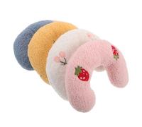 TOYZFRIENDY 4pcs Cat U Shaped Pillows Soft Cotton Filled Calming Neck for Indoor Cats and Small Dogs High Density Fabric Portable Warm Sleeping Cushions