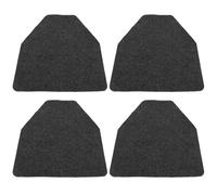 TOYZFRIENDY 4pcs Commercial Urinal Pads Non-Slip Bathroom Floor Mats for Men Deep Grey Absorbent Reusable Toilet Splash Mats Suitable for Public Restrooms and Schools