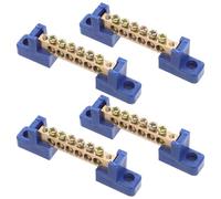TOYZFRIENDY 4pcs Copper Wire Terminal Block Positions Screw Type Bus Bar Block for Electrical Grounding Projects High Conductivity Copper Grounding Bar with Enhanced Emi Shielding and Heat