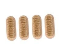 TOYZFRIENDY 4Pcs Double-sided Wooden Nail Scrubbing Brushes for Fingernails and Toenails Comfortable Bristles Prevent Skin Irritation Easy-grip Handles for Manicure and Pedicure Cleaning at