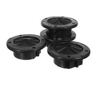 TOYZFRIENDY 4Pcs Flame Retardant Raised Floor Cable Brush Seal Grommets with Dust-Proof Wire Entry for Server Room Floor Management 5.7Inch Black Pa Material