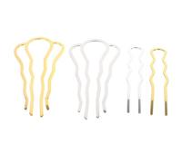 TOYZFRIENDY 4pcs Hair Side Combs for Women Iron Material French Style DIY Bridal Wedding Hair Accessories with Wave Pattern for Elegant Hairstyling