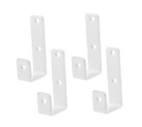 TOYZFRIENDY 4PCS Heavy Duty J Hooks for Bunk Bed Ladder Hanging Rustproof White Plastic Coated Hooks for Loft Bed Space Saving Ladder Brackets for Garage and Home Storage