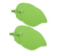 TOYZFRIENDY 4pcs Leaf Shaped Parrot Perch Stand Sturdy Plastic Bird Cage Platform for Budgies Cockatiels Conures Easy to Install Small Animal Resting Shelf Accessory