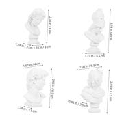 TOYZFRIENDY 4pcs Mini Greek Bust Sculptures Renaissance Resin Statues Miniature David Athena Mythology Figures for Art Sketching Home Decor
