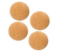 TOYZFRIENDY 4Pcs Natural Cork Ball Wine Stoppers Reusable Household Decanter Corks Portable Sealers for Wine Bottles and Cocktail Decanters
