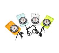 TOYZFRIENDY 4pcs Outdoor Pocket Compass with Acrylic Map Ruler Scale Precise Navigation Tool for Hiking Camping Backpacking Lightweight Survival Gear with Markings in Transparent Orange Blue