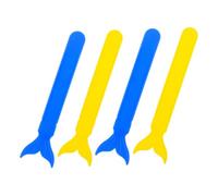 TOYZFRIENDY 4pcs Pediatric Tongue Muscle Trainer Sticks Fish Tail Whale Design Plastic Tongue Depressors for Oral Training Sanitary Food-grade Plastic Replacement
