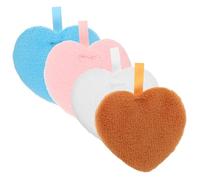 TOYZFRIENDY 4Pcs Portable Heart Shaped Powder Puff Comfortable Cosmetic Makeup Sponges Soft Skin-friendly for Foundation Application and Powder Control