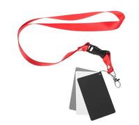 TOYZFRIENDY 4pcs Portable White Balance and Grey Exposure Reference Cards for Photography Double-sided Smooth and Textured Surfaces Medium Gray Black White Calibration Cards with Lanyard for