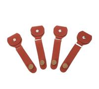 TOYZFRIENDY 4PCS PU Leather Guitar Headstock Strap Tie with Plectrum Case Secure Neck Adapter Straps for Electric Bass Ukulele Anti-slip Locking Design Vintage Style Guitar Accessories Kit