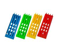 TOYZFRIENDY 4Pcs Racing Pigeon Leg Ring Stand Plastic Foot Ring Rack Holder Organizer Yellow Green Blue Red for Comfortable Bird Storage