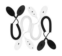 TOYZFRIENDY 4pcs Remote Control Security Strap with Retractable Spring Cables Self Adhesive Holders for Remote Controls Loss Tether Cord for Home Organization and Space Saving