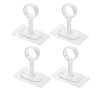 TOYZFRIENDY 4pcs Self-Adhesive No Drill Curtain Rod Brackets Ceiling Mount Hooks for Kitchen Bathroom Window Curtains