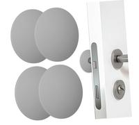 TOYZFRIENDY 4pcs Self-Adhesive Silicone Door Handle Protectors Wall Bumpers Door Stoppers for Wall Damage Prevention Quiet Slam Buffer Pads for Home and Office