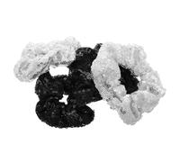 TOYZFRIENDY 4pcs Sequin Hair Scrunchies for Women and Stretchy Metallic Elastic Hair Bands with Glittering Sparkle Bling Ponytail Holders for Party Festival Dance Events Holiday Accessories