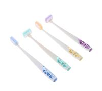 TOYZFRIENDY 4pcs Shape Rotating Toothbrush for Sensitive Teeth Soft Fine Bristles Interdental Cleaning Gentle Gum Care Family Pack for Thorough Oral Hygiene