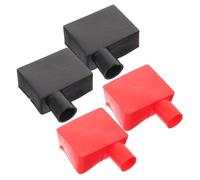 TOYZFRIENDY 4Pcs Silicone Battery Terminal Covers Square Design Heat Resistant Insulation Caps for Car Truck Motorcycle Fit Protective Battery Post Covers