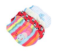 TOYZFRIENDY 4Pcs Small Dog Vest Warm Cartoon Sleeveless Pet Clothes for Pomeranian Schnauzer Xs Thickened Flannel Winter Jackets with Panda Caterpillar Rocking Horse