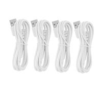 TOYZFRIENDY 4pcs Toothbrusher Charging C Charging Cord Replacement Charger Cord for Water Flosser Cordless Water Flosser USB Cable Portable Charger Tpe White