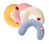 TOYZFRIENDY 4pcs U-shaped Cat Neck Pillows for Indoor Cats Neck Protective Supple Pillows with Soft Fabric Portable Pet for Deep Sleep and Play at Home