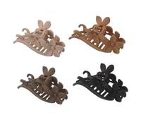 TOYZFRIENDY 4pcs Vintage Flower Hair Clips Matte Finish Non-slip Claw Clips for Thick and Thin Hair Women Comfortable Shark Design Secure Hold Party Wedding Accessories
