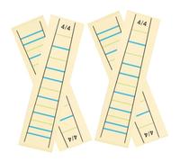 TOYZFRIENDY 4pcs Violin Fingerboard Stickers Finger Position Labels for 4/4 Violin Beginner Finger Guide Decals Professional Learning Accessories