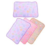 TOYZFRIENDY 4Pcs Washable Guinea Pig Blanket Set 60X40Cm Small Animal Cage Pads with Bone Pattern - Soft Warm Bedding for Hamsters, Chinchillas, Hedgehogs, and Small Pets in Pink, Purple, and